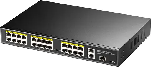 Комутатор Cudy FS1026PS1 24 порт10/100M PoE+ Switch with 2 Gigabit Port+ 1SFP 300W - фото 2