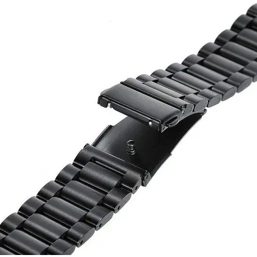 Ремешок DK CDK для Garmin Forerunner 255 / 255 Music 22mm Metal Fitlink Steel Watch Band (012874) (black) - фото 8