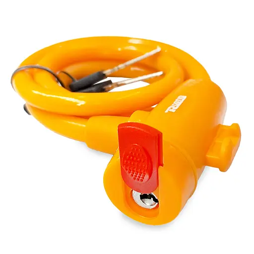 Велосипедний замок Rogtyo 12 x 1200 мм тросовий під ключ жовтий (G0001590) - фото 2