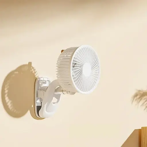 Вентилятор XO MF-73 на аккумуляторе портативный на прищепке 2000 мА·ч белый - фото 4