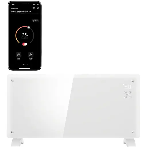 Конвекторний обігрівач 2 в 1 Thunder Modern 2000W Wi-Fi White