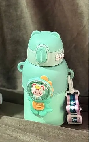 Термос дитячий Stenson MT-4930 поїлка з трубочкою нержавіюча сталь 500 мл Зелений - фото 4