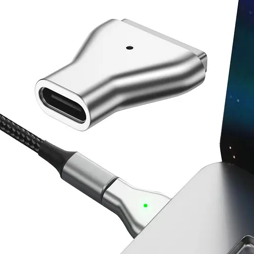 Адаптер для зарядки ноутбуков Apple MacBook переходник Type-C на magsafe2 100 W - фото 3