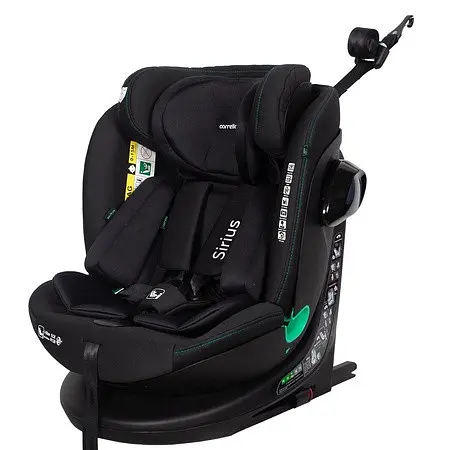 Автокрісло CARRELLO Sirius CRL-8808 Absolute Black i-Size 40-150 см ISOFIX, поворот /1/ [CD]