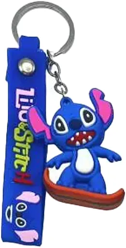 Брелок силіконовий з хлястиком Стіч 6 см (В асортименті)