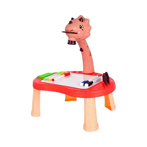 Детский проектор для рисования 050-40-3-2-1 со слайдами и музыкой красный