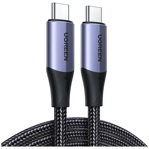 Кабель USB 3.1 Type-C M-M, 1 м, 100W （10Gbps）Черный, US355 UGREEN