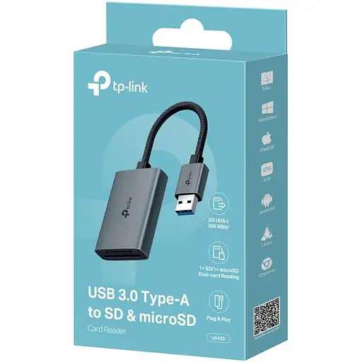 Кардрiдер TP-Link iдер USB 3.0 типу A для SD та microSD 3.0 UA430 (UA430) - фото 5