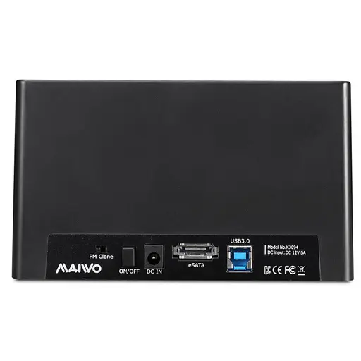 Внешний карман Maiwo клонир. для 4*HDD 2,5"/3,5" SATA/SSD через USB3.0 безвинтов. крепл. пластик черн. (K3094A) - фото 4