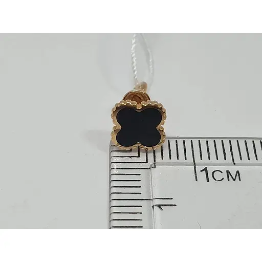 Золоті сережки-пуссети Tango з емаллю. 500047Е - фото 4