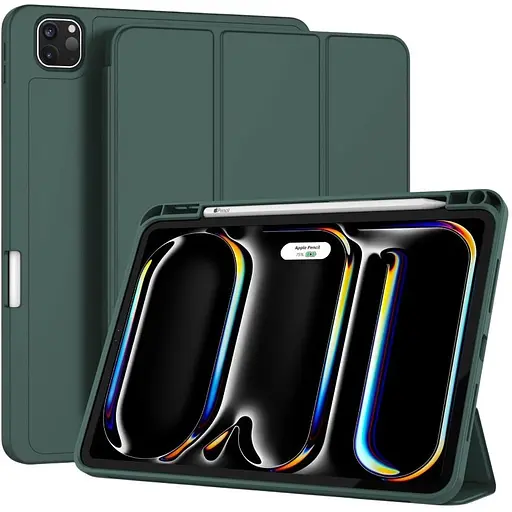 Чохол-книжка DK для Apple iPad Pro 13" M4 2024 Еко-шкіра силікон Smart Case Слот під Стілус green