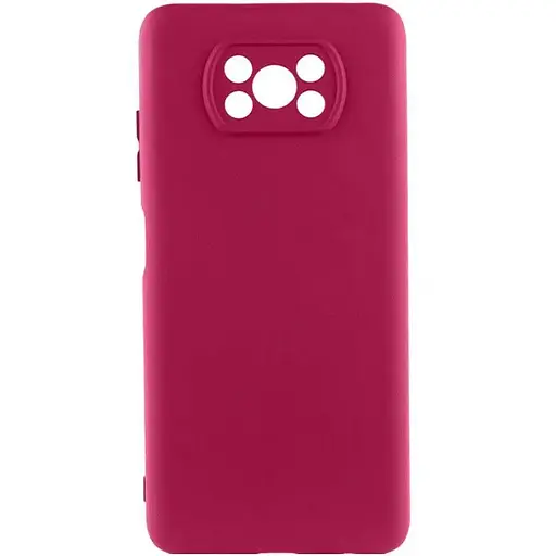 Чохол TPU GETMAN Liquid Silk Full Camera для Xiaomi Poco X3 NFC / Poco X3 Pro Бордовий / Marsala