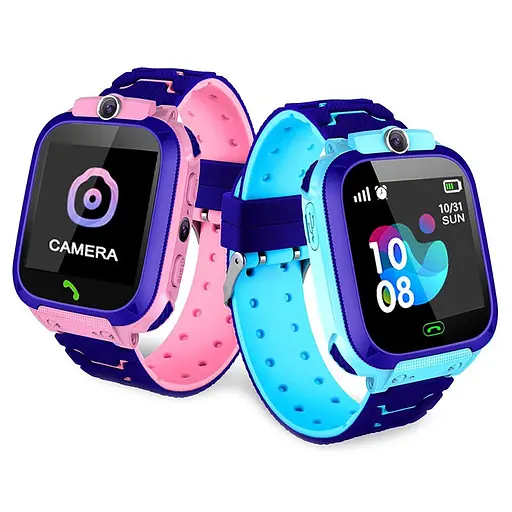 Подарунковий дитячий розумний смарт-годинник Smart Baby Watch Q12 (В-5) з SIM-картою кнопкою SOS камерою і GPS Рожевий - фото 5