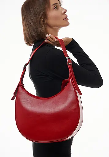Жіноча шкіряна сумка Vivian червона - фото 5