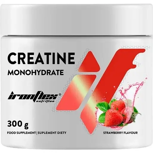 Креатин IronFlex Creatine Monohydrate 300 г Полуниця - фото 1