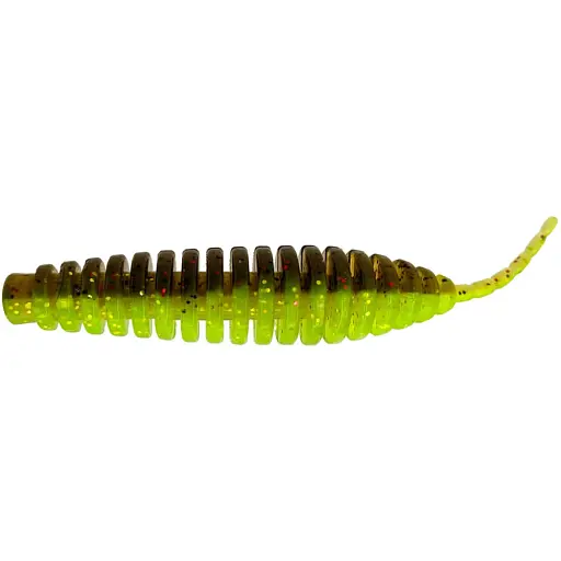 Силікон FishUP Tanta 3" #203 Green Pumpkin/Flo Chartreuse (6 шт/уп)