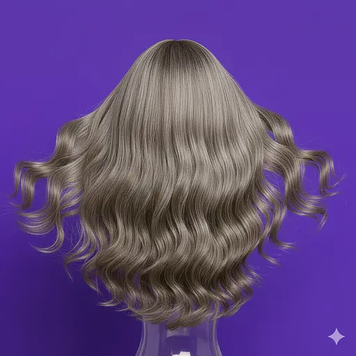 Перука кучерява довга рівний зріз з термоволокна 80 см темно-русявий - фото 2