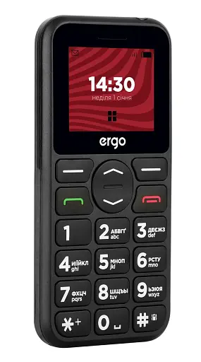 Телефон Ergo R181 DS Black UA UCRF - фото 4