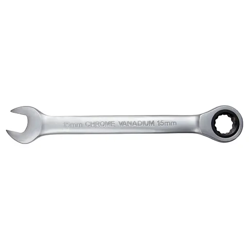 Ключ рожково-накидный Sigma с трещоткой 15 мм CrV satine (6022151) - фото 4