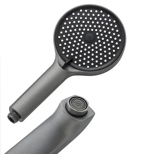 Змішувач для ванни поворотний вилив збройова сталь Frap F3275-19 Графітовий хром - фото 5