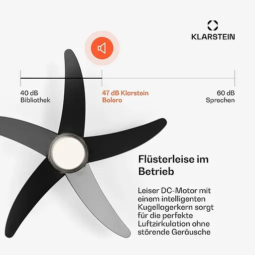 Стельовий вентилятор Klarstein Bolero Smart 55 Вт Чорний (10046083) - фото 9