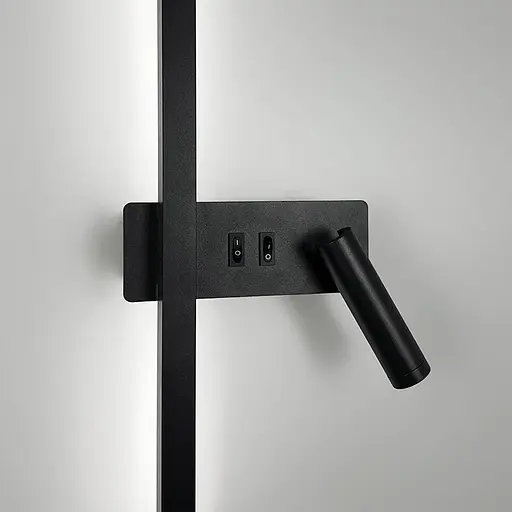 Бра Line F лінійне чорне 100 см зі спотом справа та 2-ма вимикачами Арт. WB 121/1000 R BK - фото 3