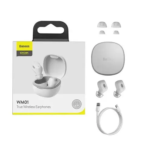 Навушники бездротові Baseus Bowie WM01 (NGTW370002) білі - фото 7