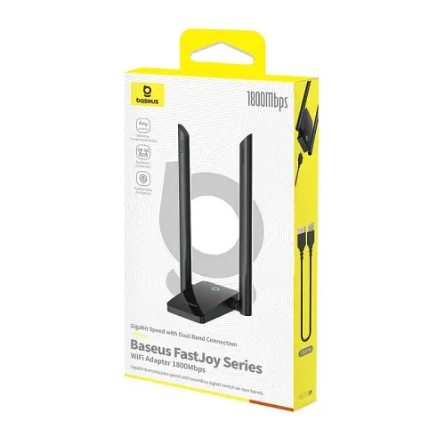 Wi-Fi Адаптер Baseus FastJoy Series 1800Mbps External Antenna черный B01317600111-06 - фото 6