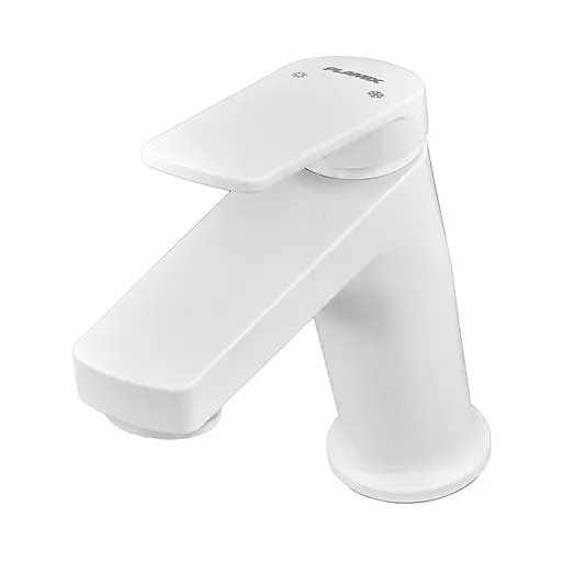 Змішувач для умивальника Plamix Lucas-001 SET white з підведенням PM0706 Білий - фото 3