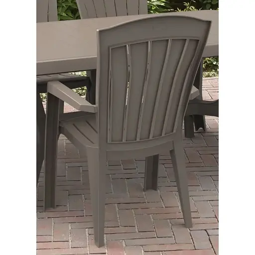 Стул садовый пластиковый Keter Santorini бежево-серый - фото 4