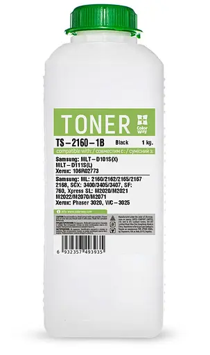 Тонер Samsung ML-2160/2165, SCX-3400/3405, SL-M2020/M2070, Black, 1 кг, ColorWay (TS-2160-1B)