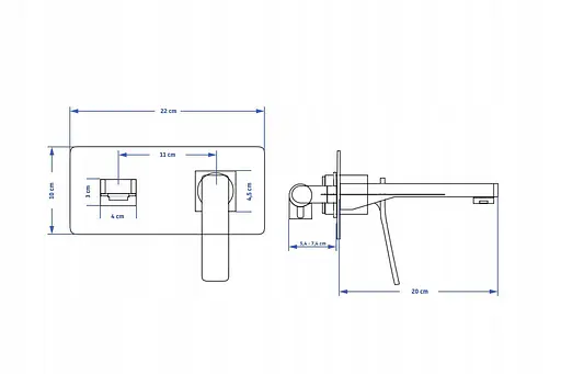 Змішувач для умивальника Rea Sonic black + BOX чорний прихованого монтажу REA-B0181 Чорний - фото 6
