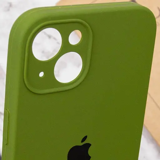 Чохол Epik Silicone Case Full Camera Protective AA для Apple iPhone 15 Plus 6.7 Зелений/Dark Olive - фото 6