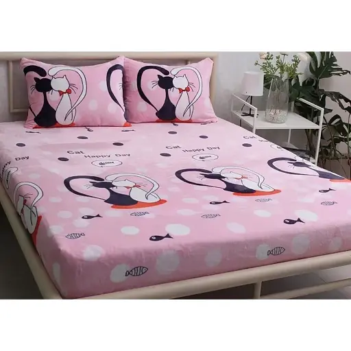 Простыня на резинке с наволочками TAG Tekstil 180х200х20 см 000267531