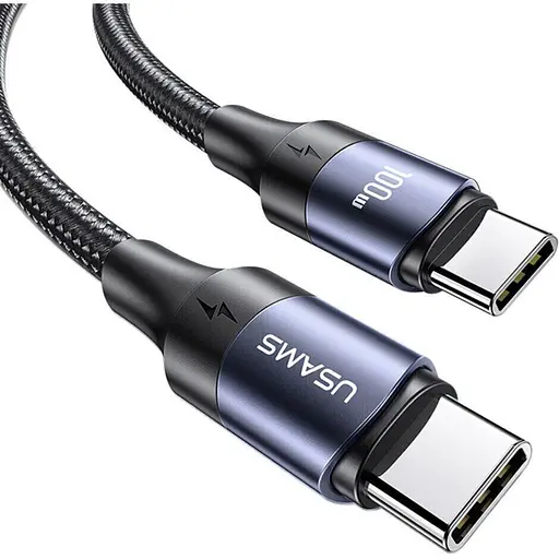 Кабель Usams US-SJ526 U71 USB-C to USB-C PD 100W 5A 3m Black (SJ526USB01) [139702] - фото 2