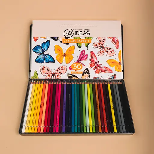 Набор цветных карандашей 99IDEAS "Color Expert" 36 цветов, Basic Set, металлическая коробка, 99CE-36BAS - фото 4