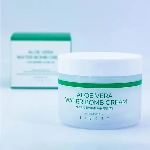 Увлажняющий крем для лица Алоэ Aloe Vera Water Bomb Cream Jigott 150 мл - фото 3