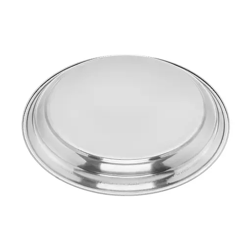Круглый поднос из нержавеющей стали диаметр 40 см, Interos Серебристый 87904 - фото 2
