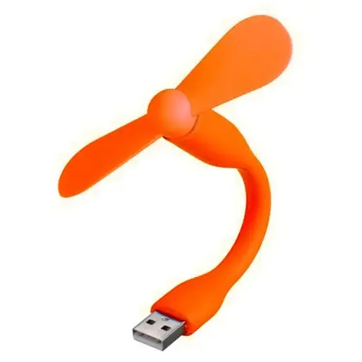 Портативний гнучкий USB міні-вентилятор для ноутбука/powerbank (Orange)