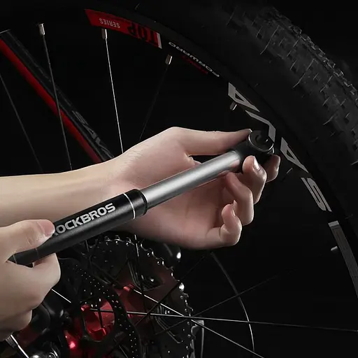 Насос для велосипеда високого тиску ручний Rockbros JG-1040BBK, велонасос 8 атмосфер, чорний (100238) - фото 7
