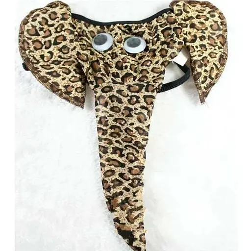 Труси чоловічі еротичні слоненя коричневі XL з елементами образу