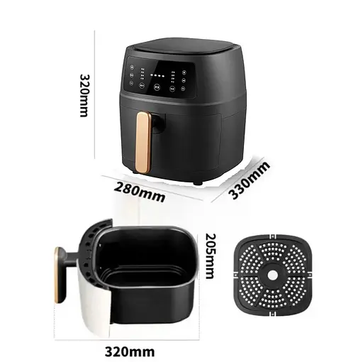 Багатофункціональна аеро-фритюрниця Silver Crest S-18 8 л 2400W цифрова фрі без олії - фото 7