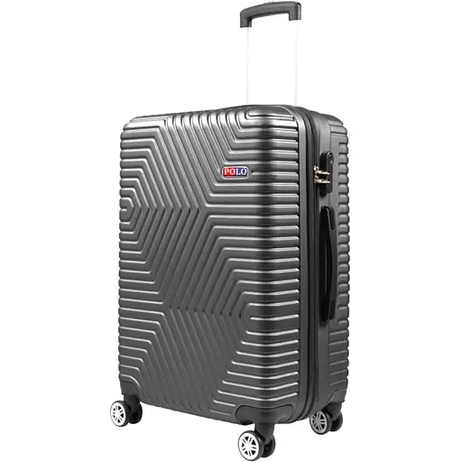 Валіза Середня (М) Полікарбонат На 4-х подвійних колесах 70л POLO ПК002-М Графіт