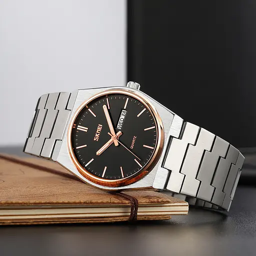 Годинник наручний чоловічий 9288SIRGBK Silver-Rose Gold-Black Skmei acs0029796 - фото 4