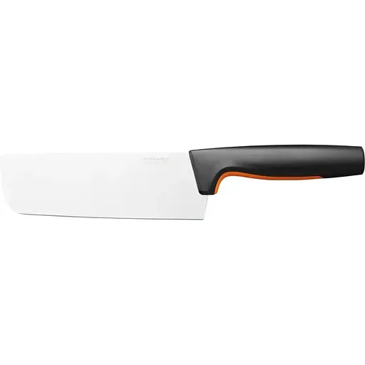 Нож кухонный поварской Fiskars Nakiri Functional Form 15.8 см, нержавеющая сталь, пластик, черный kuh0014590
