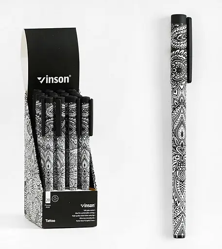 Ручка Tattoo А3/M 45639 Vinson Fashion 0,7мм, кулькова синя (6948910000236) - фото 3