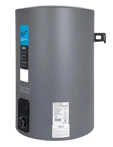 Водонагрівач електричний Thermo Alliance, 2 кВт, сухий ТЕН, 80 вертикальний, циліндричний, сірий (D80V20J3(D)KG) - фото 3