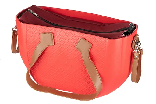 Сумка MyMia ручки эко-кожа, коврик, ремни для коляски, красно-коричневый Nuvita det0018670 - фото 6