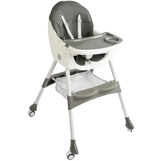 Стульчик для кормления Toti, стальная конструкция, PU ткань, 4 колеса, съемный столик, FR-14020