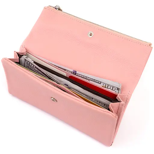 Жіночий шкіряний гаманець-клатч ST Leather 18.5х9.8х2 см acs0015818 - фото 3